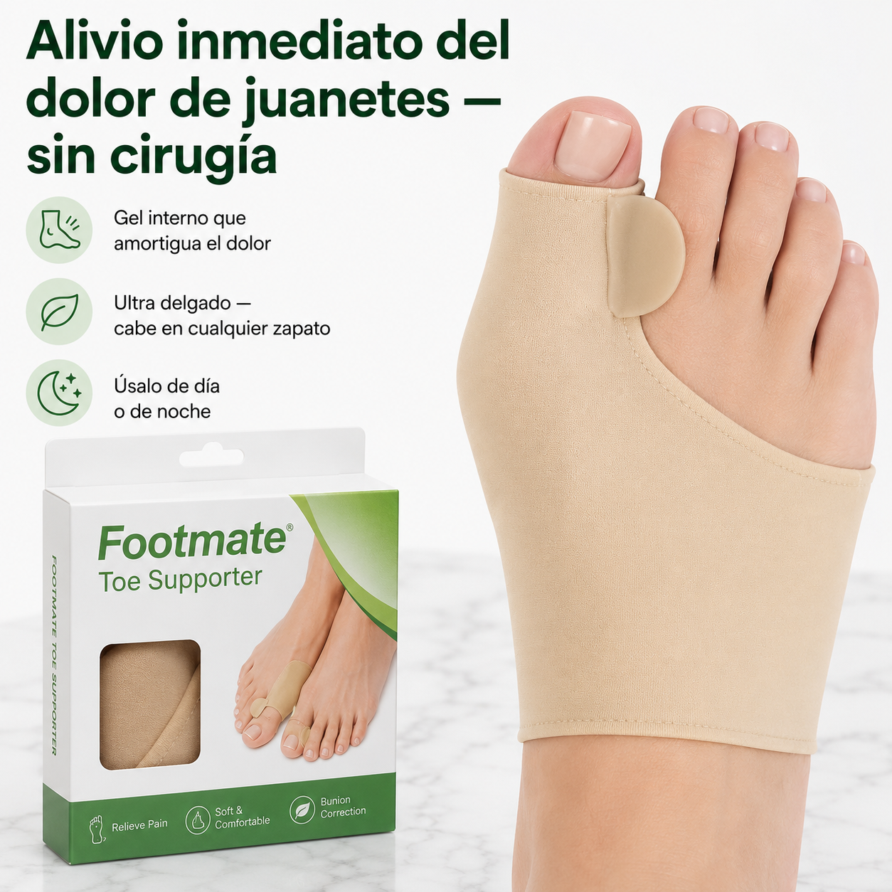 Corrector de Juanetes con Gel Interno