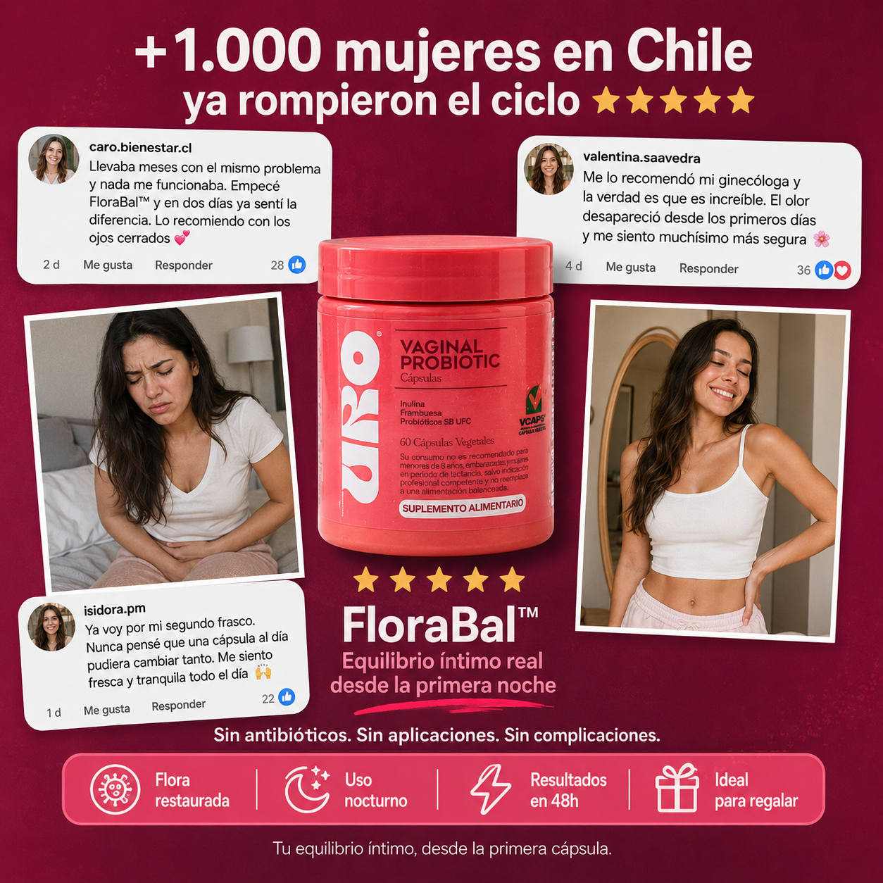 FloraBal™ Pro — Probiótico Íntimo Femenino