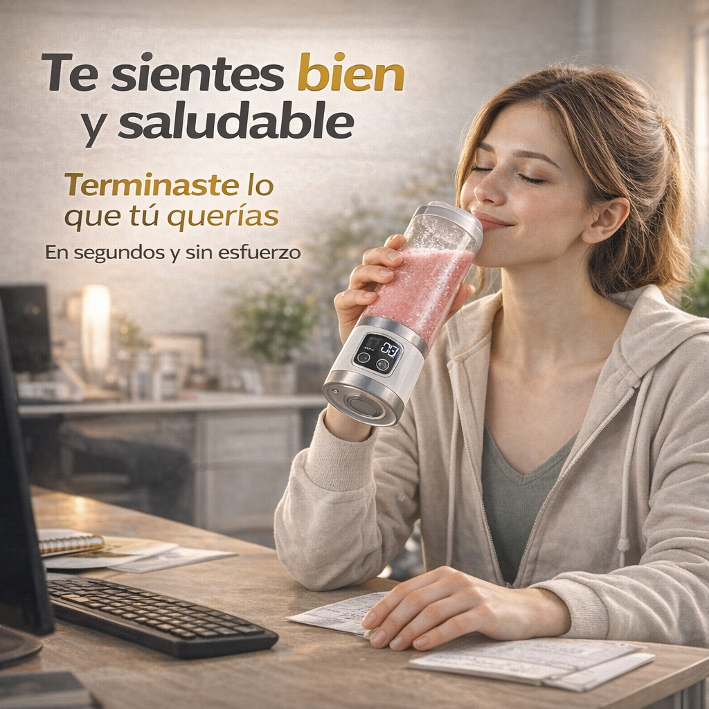 Mini Licuadora Portátil USB – Prepara tus batidos fácilmente en cualquier lugar