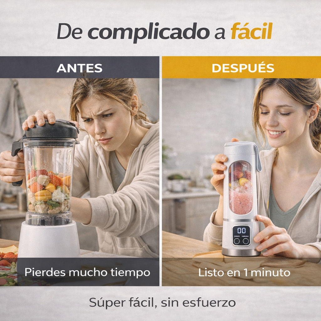 Mini Licuadora Portátil USB – Prepara tus batidos fácilmente en cualquier lugar