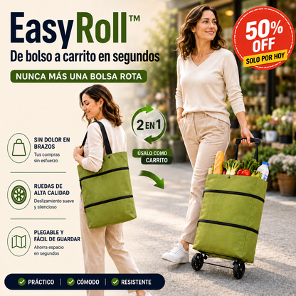 EasyRoll™ | Bolso Plegable con Ruedas 2 en 1