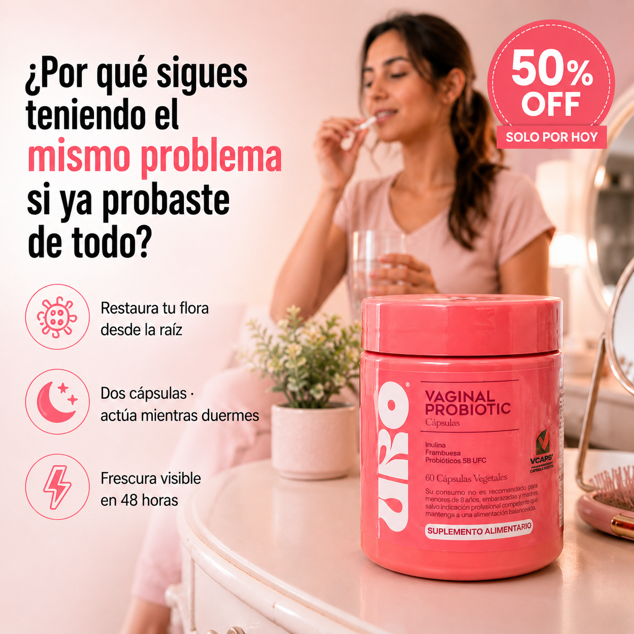 FloraBal™ — Probiótico Íntimo Femenino
