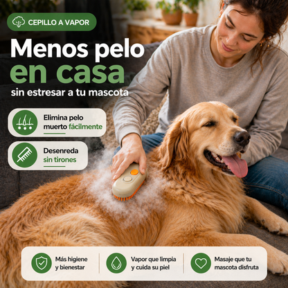 Cepillo a vapor para mascotas