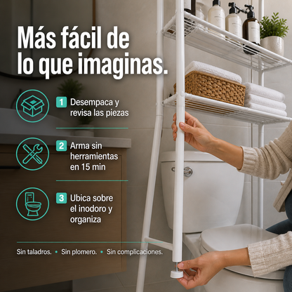 Estantería Organizadora de Baño — Transforma tu baño en 15 minutos