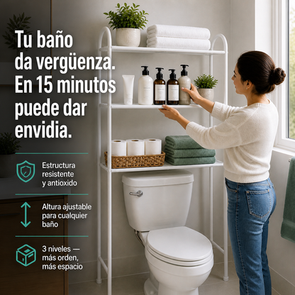 Estantería Organizadora de Baño — Transforma tu baño en 15 minutos