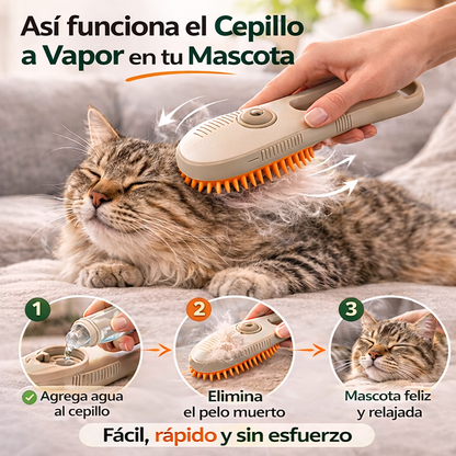 Cepillo a vapor para mascotas