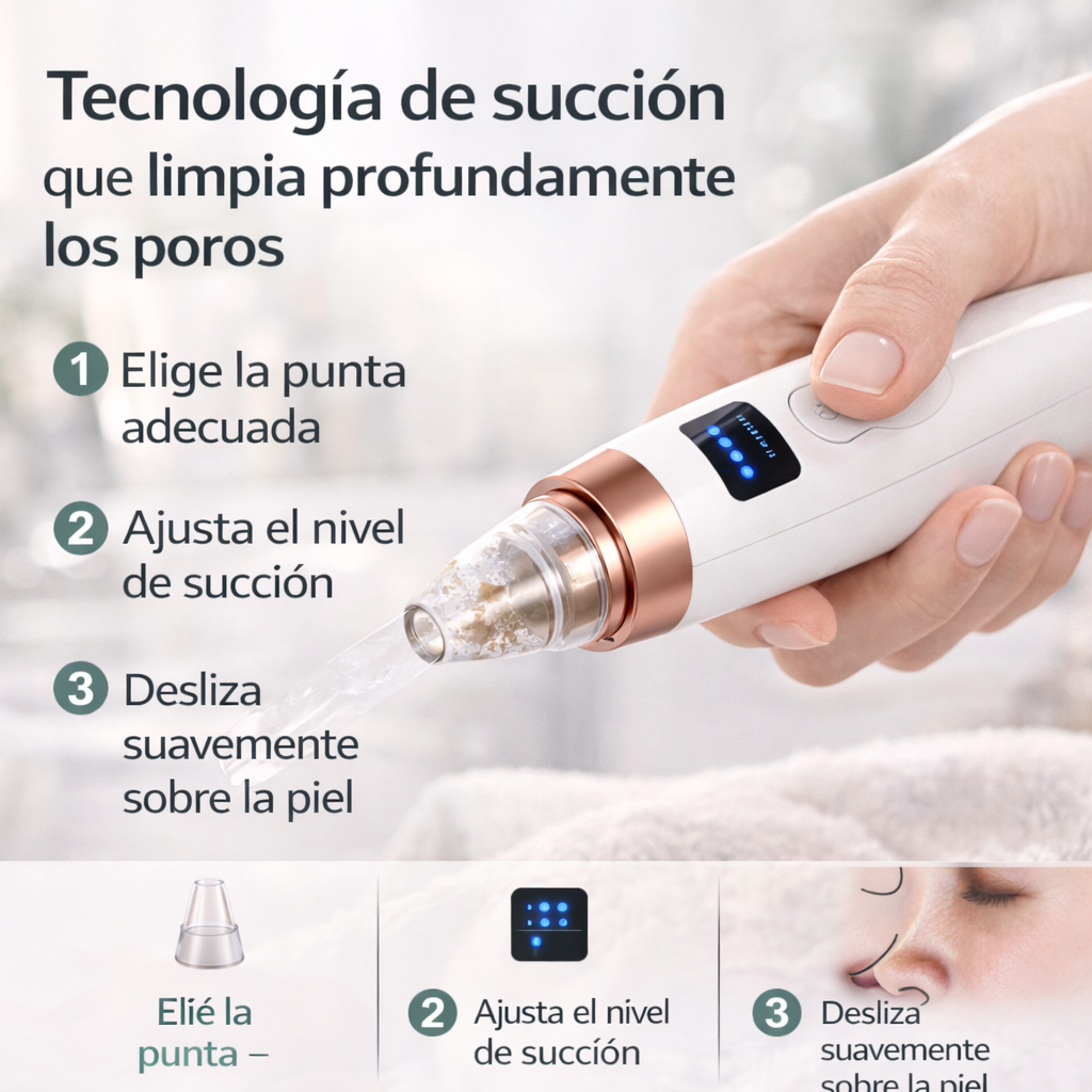 Elimina puntos negros y luce una piel más limpia desde el primer uso
