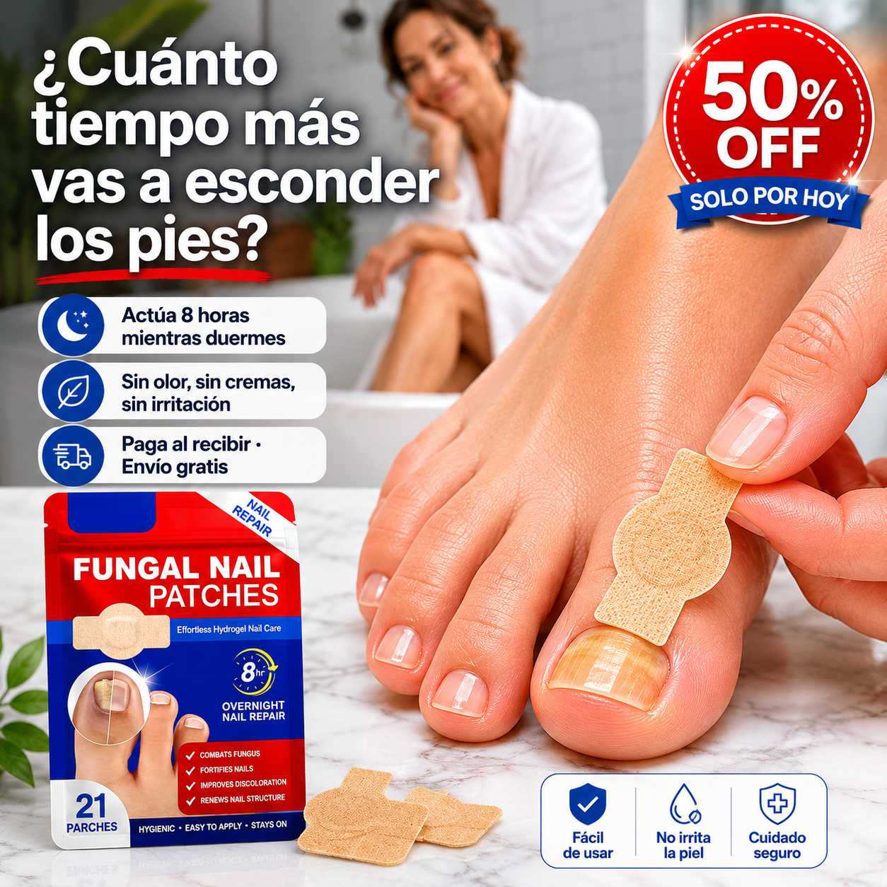 FungiOff™ — Parche Antihongos para Uñas