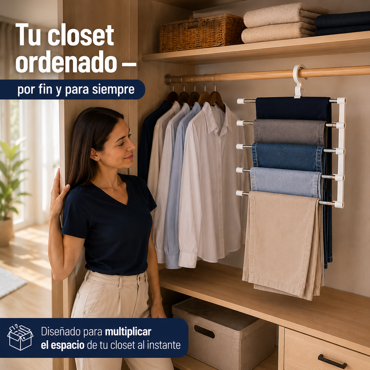 OptiHang™ - El Perchero que Ordena tu Closet en Segundos