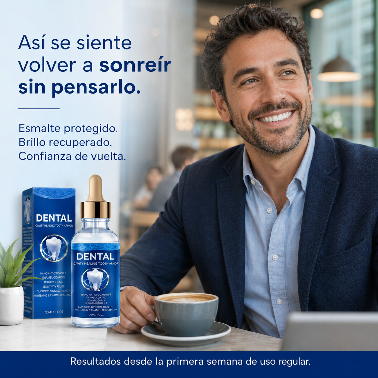 DentaGlow™ Pro — Brillo, protección y confianza en unas gotas