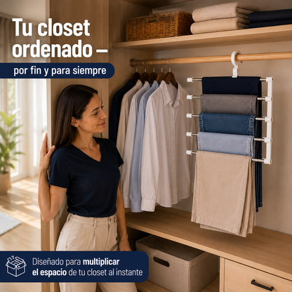 OptiHang™ Pro — El Perchero que Ordena tu Closet en Segundos.