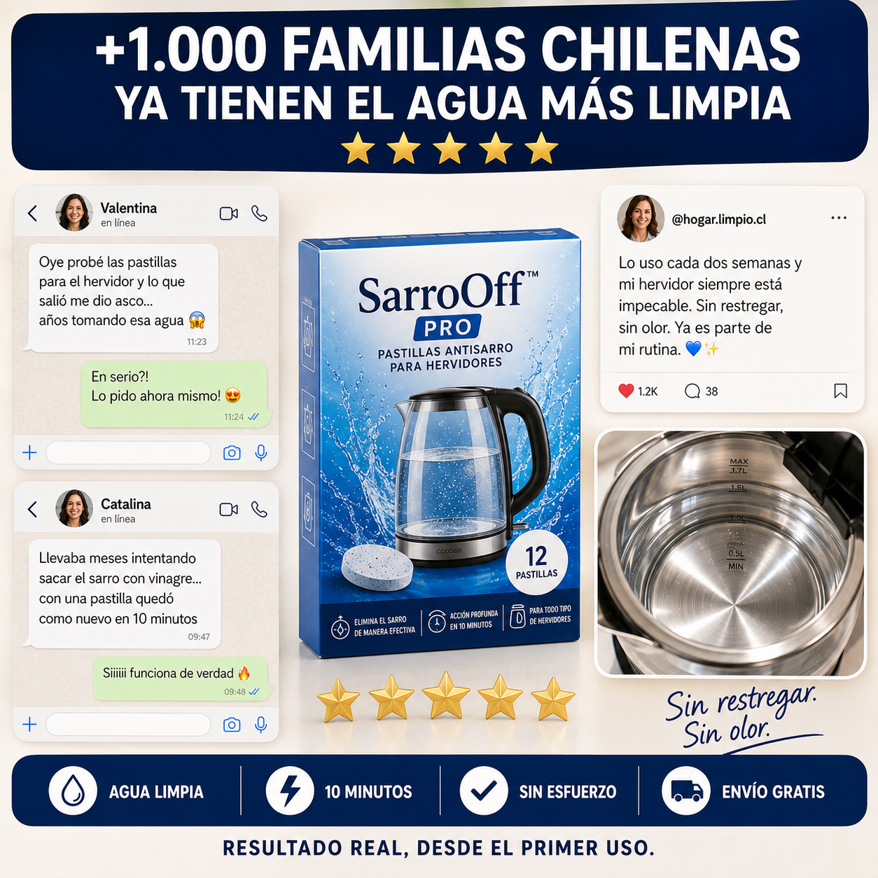 SarroOff™ Pro - Pastillas Anti sarro para hervidor