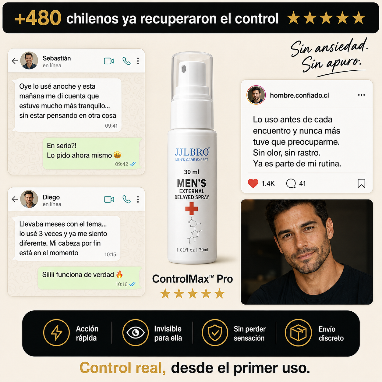 ControlMax™ Pro | Potencializador Masculino de Acción Rápida