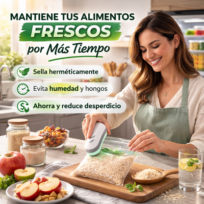 Mini sellador de bolsas que sella en segundos y evita que tus alimentos se arruinen