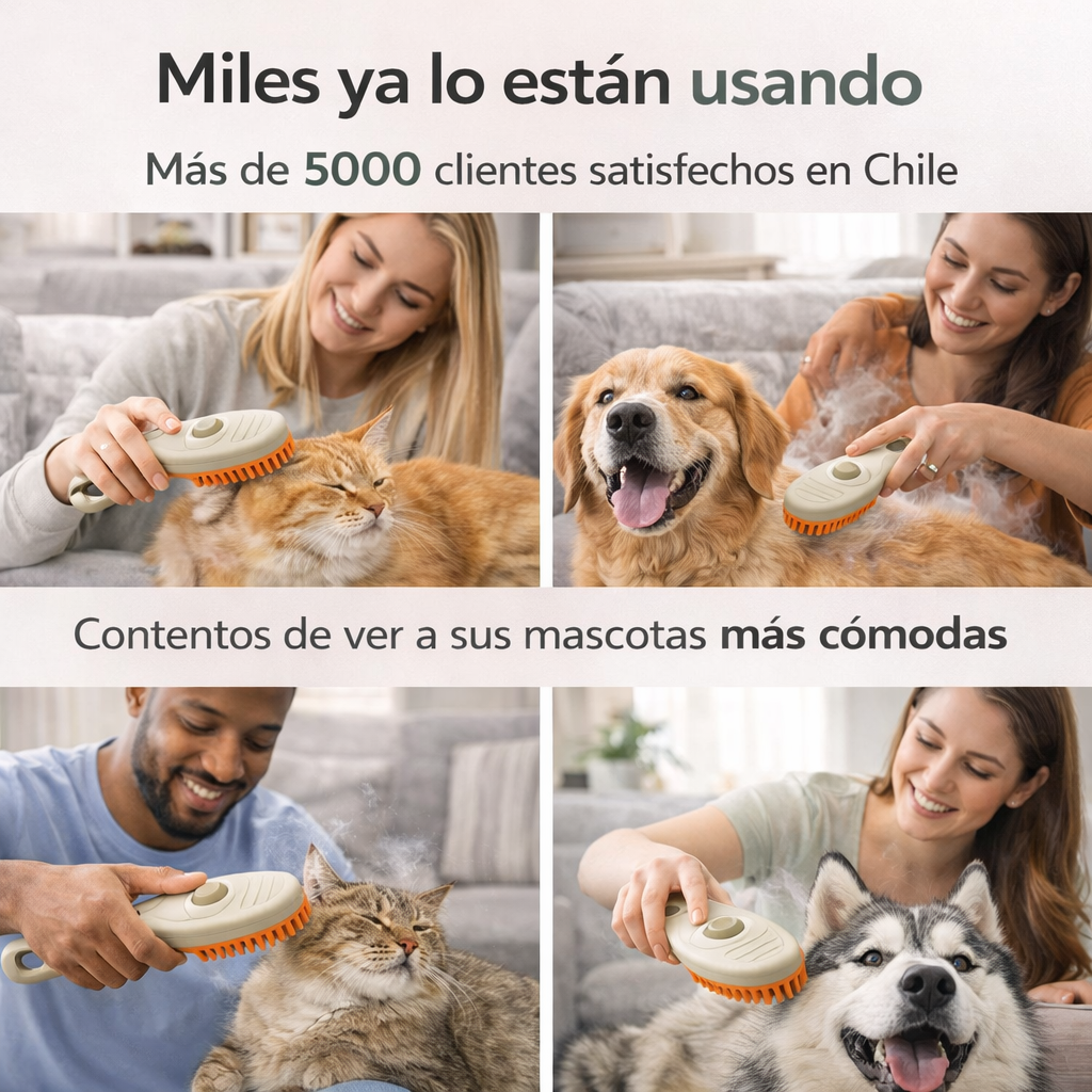 Cepillo a vapor para mascotas