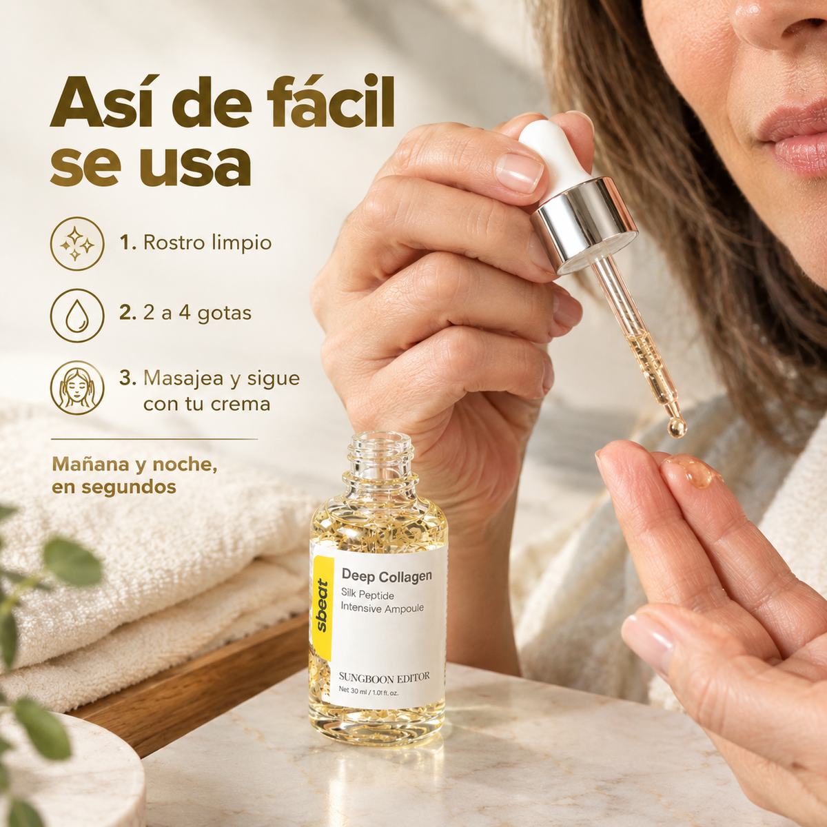Deep Collagen Pro — Gotas para suavizar la apariencia de líneas finas y lucir descansada